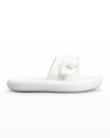 Stella Mccartney Air Chain-embellished Slip-on Slides In 9001 White