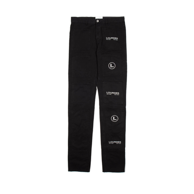 Lourdes Nyc 20 Pockets Cotton Pants In Black