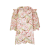 Misa Valerie Floral-print Off-the-shoulder Cotton Mini Dress