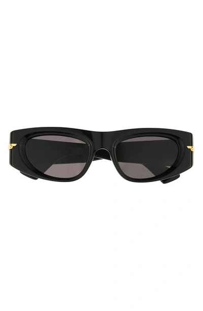 Bottega Veneta 51mm Rectangular Sunglasses In Black