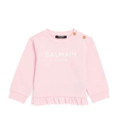 Balmain Babies' Kids Pink Logo Cotton Sweatshirt (12-24 Months)