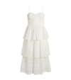 SELF-PORTRAIT TIERED BRODERIE ANGLAISE MIDI DRESS