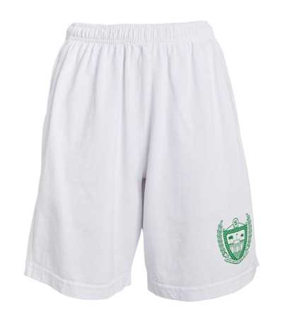 Sporty And Rich Logo-print Track Shorts In White
