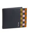 PAUL SMITH LEATHER SCREEN CHECK BIFOLD WALLET