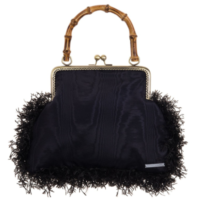 Natalie And Alanna Lorna Fringe Moire Evening Handbag - Made To Order