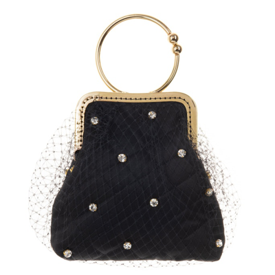 Natalie And Alanna Maila Diamante Mini Quilted Satin Evening Bag- Made To Order