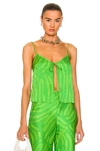 Simon Miller Green Zapa Tank Top In Hustle Green