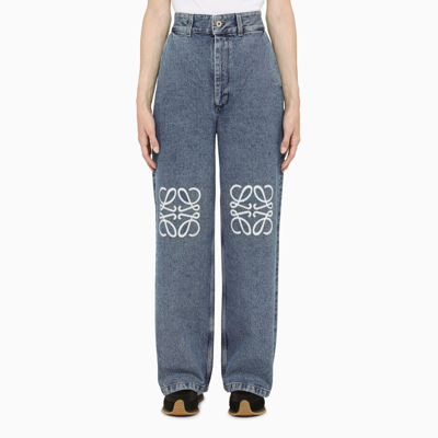 Loewe Blue Jeans With Anagram Logo Embroidery