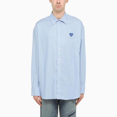 Ader Error Blue Twin Heart Shirt