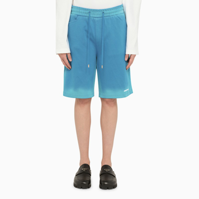 Ader Error Faded Blue Bermuda Shorts With Logo