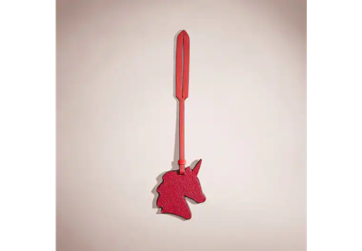 Coach Remade Uni Bag Charm In Red