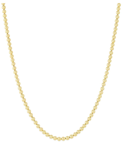 Saks Fifth Avenue Made In Italy Women's 14k Yellow Goldplated Sterling Silver Beaded Chain Necklace