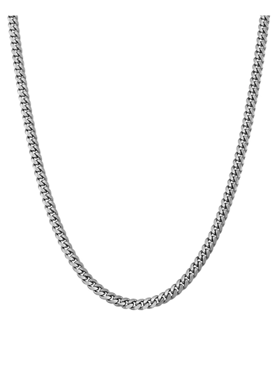 Saks Fifth Avenue Made In Italy Women's Sterling Silver Cuban Chain Necklace/18"