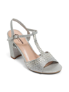 Chic By Lady Couture Women's Alexa 2 Embellished T-strap Sandals In Silver