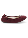 SAM EDELMAN WOMEN'S FELICIA FAUX SHEARLING SUEDE BALLET FLATS