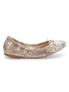 SAM EDELMAN WOMEN'S FELICIA SNAKESKIN-EMBOSSED LEATHER BALLET FLATS