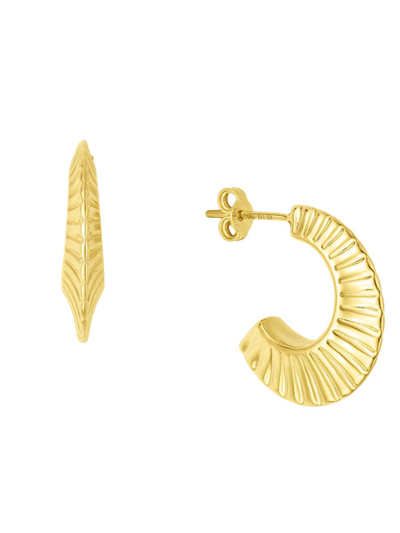 Saks Fifth Avenue Women's 14k Yellow Gold C Hoop Earrings