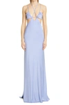 Et Ochs Gloss Cut-out Stretch-woven Maxi Dress In Horizon Blue