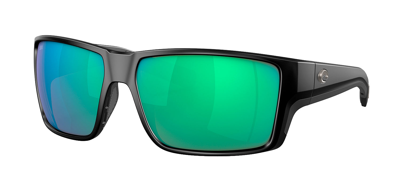 Costa Del Mar Reefton 06s9080 Rectangle Polarized Sunglasses In Green