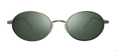 Revo Python Re 1147 00 Sg50 Oval Polarized Sunglasses In Green