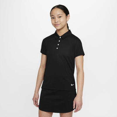 Nike Dri-fit Victory Big Kids' (girls') Golf Polo In Black