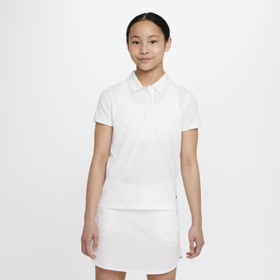 Nike Dri-fit Victory Big Kids' (girls') Golf Polo In White