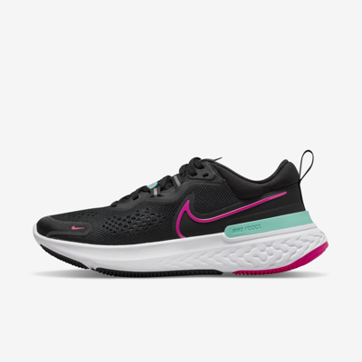 Nike React Miler 2 Women's Road Running Shoes In Black/washed Teal/white/pink Prime