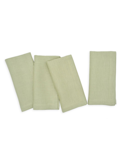 Tina Chen Designs Textures Italian Basket Weave 4-piece Linen Napkin Set