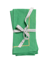 Joanna Buchanan Gold Trim Linen Dinner Napkins