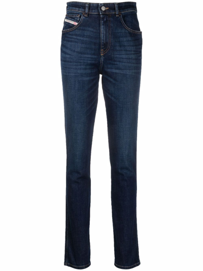 Diesel Slandy High-waist Super Skinny Jeans In Blue