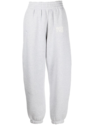 Alexander Wang Logo-print Track Trousers In Grey