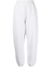 Alexander Wang Puff Logo Sweatpant In Structured Terry In White