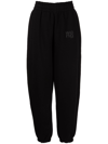 Alexander Wang Embossed Logo Pants In Black