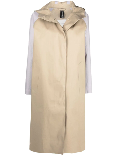 Mackintosh Orla Bonded Cotton Hooded Coat In Brown