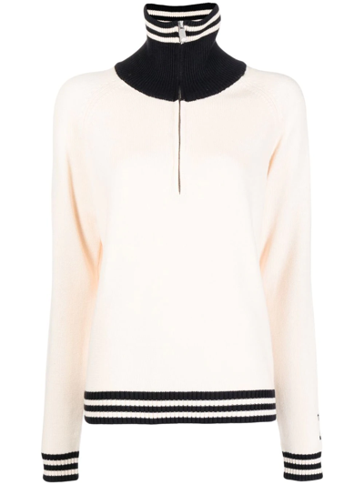 The Upside High Neck Knitted Jumper In White