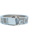 Stella Mccartney Recycled-polyester Logo Belt In Blau