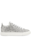 Giuseppe Zanotti Eco-blabber Glitter Low-top Sneakers In Grey