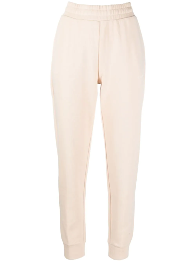 Calvin Klein Tapered Ankle-zip Joggers In Nude