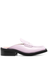 Ganni Square Toe Backless Loafers In Winsome Orchid