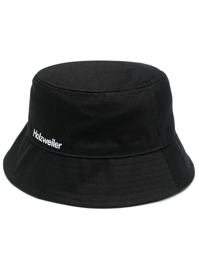 Holzweiler Black Pafe Logo Cotton Bucket Hat