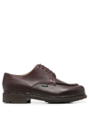 Paraboot Chambord Smooth Leather Derby Shoes In Braun
