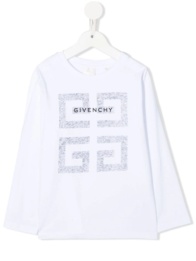 Givenchy Kids' Oversized Logo-print T-shirt In Weiss