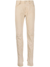 Attico Slit-hem Straight-leg Jeans In Nude