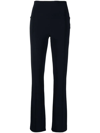 Norma Kamali High-rise Flared Trousers In Blau