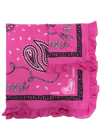 Ganni Spotted Bandana-pailsey Print Bandana In Rosa