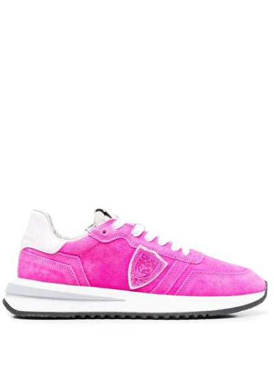 Philippe Model Side Logo-patch Detail Sneakers In Rosa