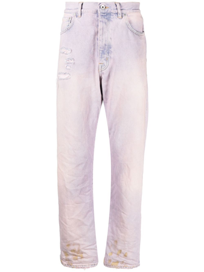 Purple Brand Straight-leg Bleached Jeans In Pink