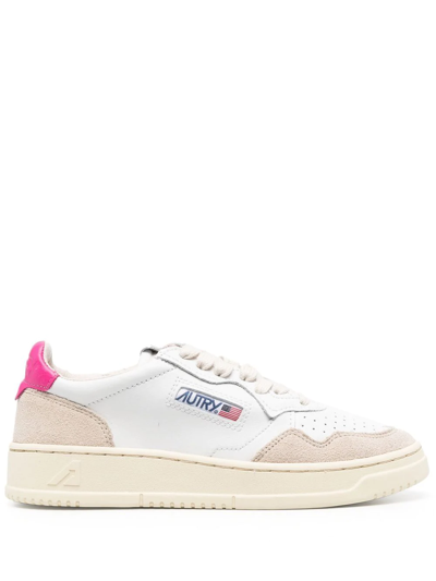 Autry White Dallas Leather Low-top Sneakers