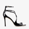 Jimmy Choo Black Azia 95 Sandal In Schwarz
