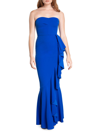 DRESS THE POPULATION WOMEN'S PARIS RUFFLE GOWN